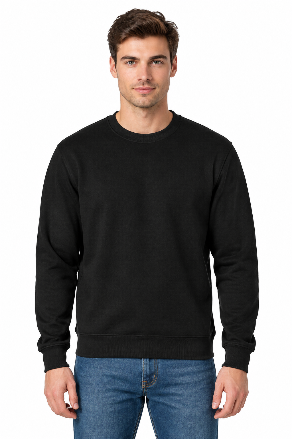Black Crewneck Sweatshirt Mockup