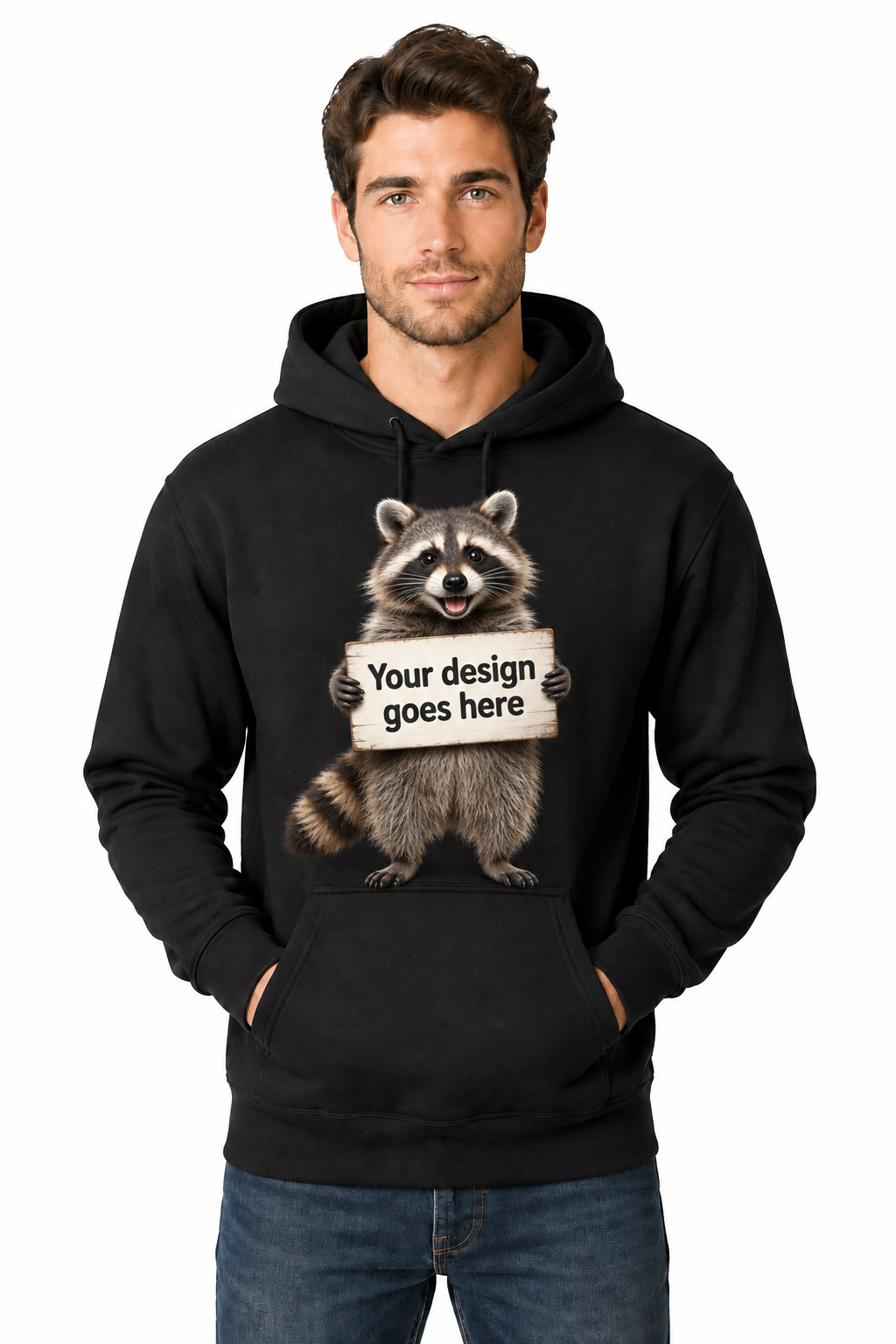 Raccoon Hoodie Mockup