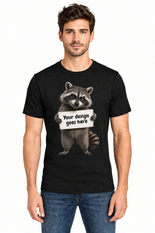 Raccoon T-Shirt Mockup - Shorter Raccoon